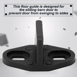 Black Coated Plastic Floor Guide for Sliding Barn Door Bottom Gate Hardware Accessory