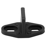 Black Coated Plastic Floor Guide for Sliding Barn Door Bottom Gate Hardware Accessory - 45-Degree Angle