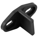 Black Coated Plastic Floor Guide for Sliding Barn Door Bottom Gate Hardware Accessory - Rear View