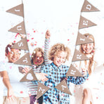12pcs/ Set Fashionable Cloth Triangle Banner Just Married English Letter for Party Decoration