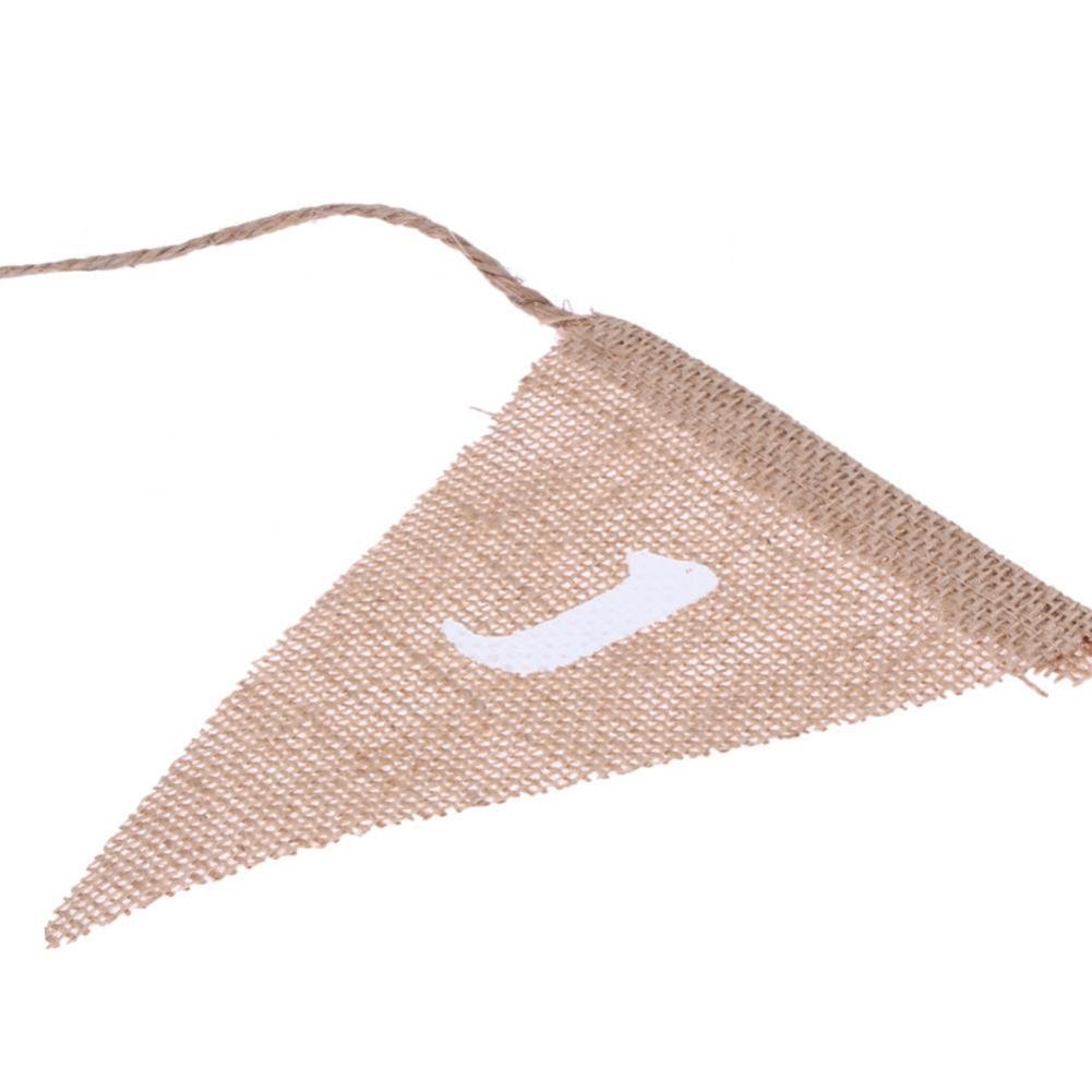 12pcs/ Set Fashionable Cloth Triangle Banner Just Married English Letter for Party Decoration