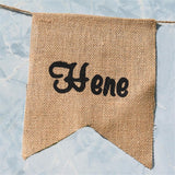5pcs Set Fashionable Cloth Forked Tail shaped Banner for Party Decoration
