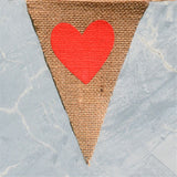 LOVE Triangle Linen Hanging Flags Banner Bunting for Wedding Bridal Shower Proposal Decoration