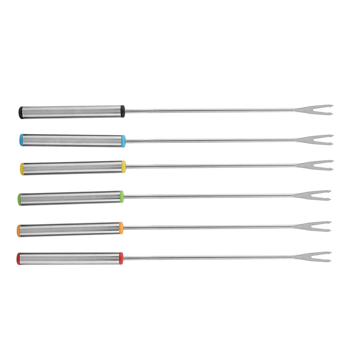 6pcs/Set Stainless Steel Chocolate Cheese Dessert Fondue Pot Forks Kitchen Tool Tableware