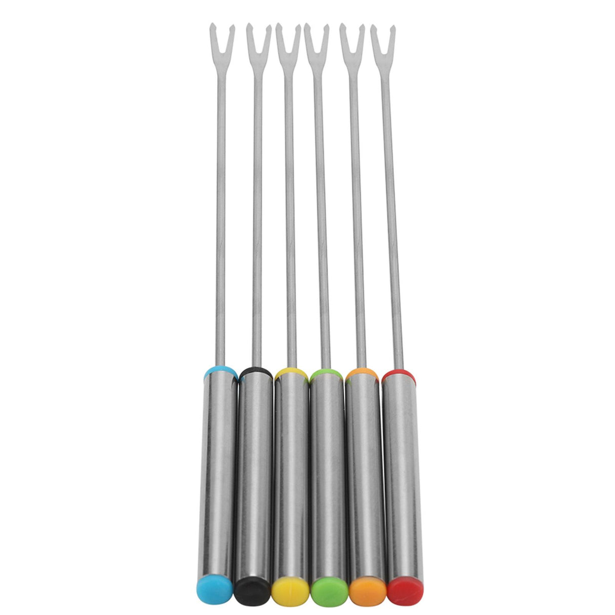 6pcs/Set Stainless Steel Chocolate Cheese Dessert Fondue Pot Forks Kitchen Tool Tableware