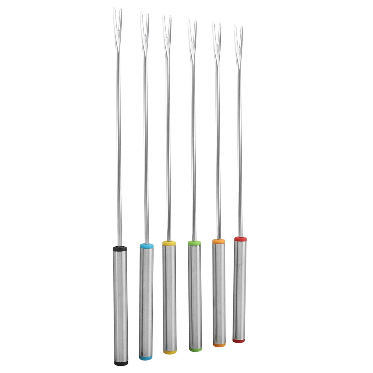 6pcs/Set Stainless Steel Chocolate Cheese Dessert Fondue Pot Forks Kitchen Tool Tableware