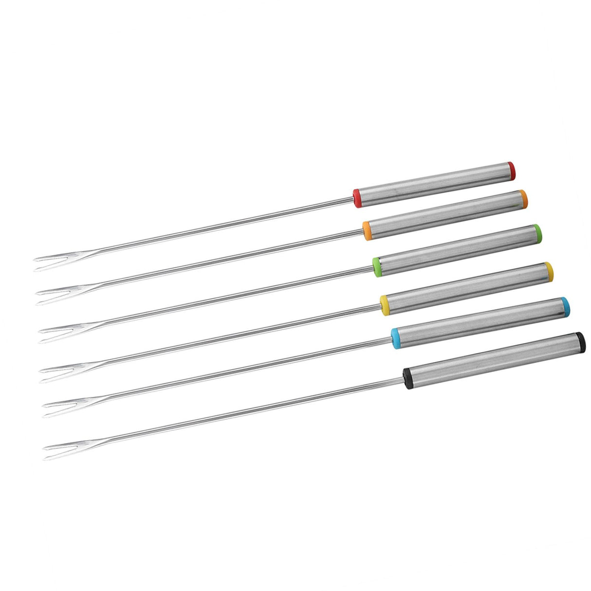 6pcs/Set Stainless Steel Chocolate Cheese Dessert Fondue Pot Forks Kitchen Tool Tableware
