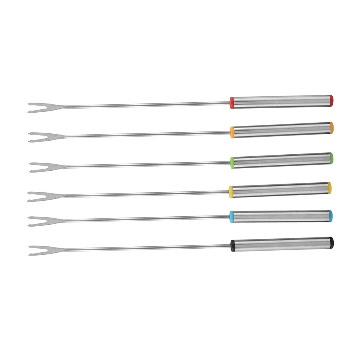 6pcs/Set Stainless Steel Chocolate Cheese Dessert Fondue Pot Forks Kitchen Tool Tableware
