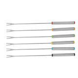 6pcs/Set Stainless Steel Chocolate Cheese Dessert Fondue Pot Forks Kitchen Tool Tableware - Extra Image