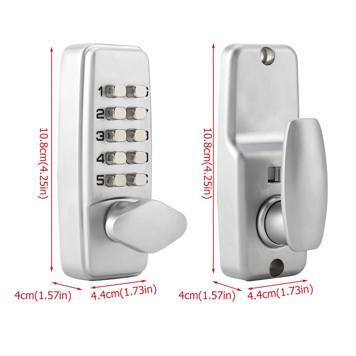 2 - 8 Digit Code Combination Door Zinc Alloy Convenient Password Security Coded Lock