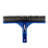 10in Swimming Pool Steel Brush Bottom Walls Cleaning Supplies for Pond Spa Hot Spring - 45-Degree Angle