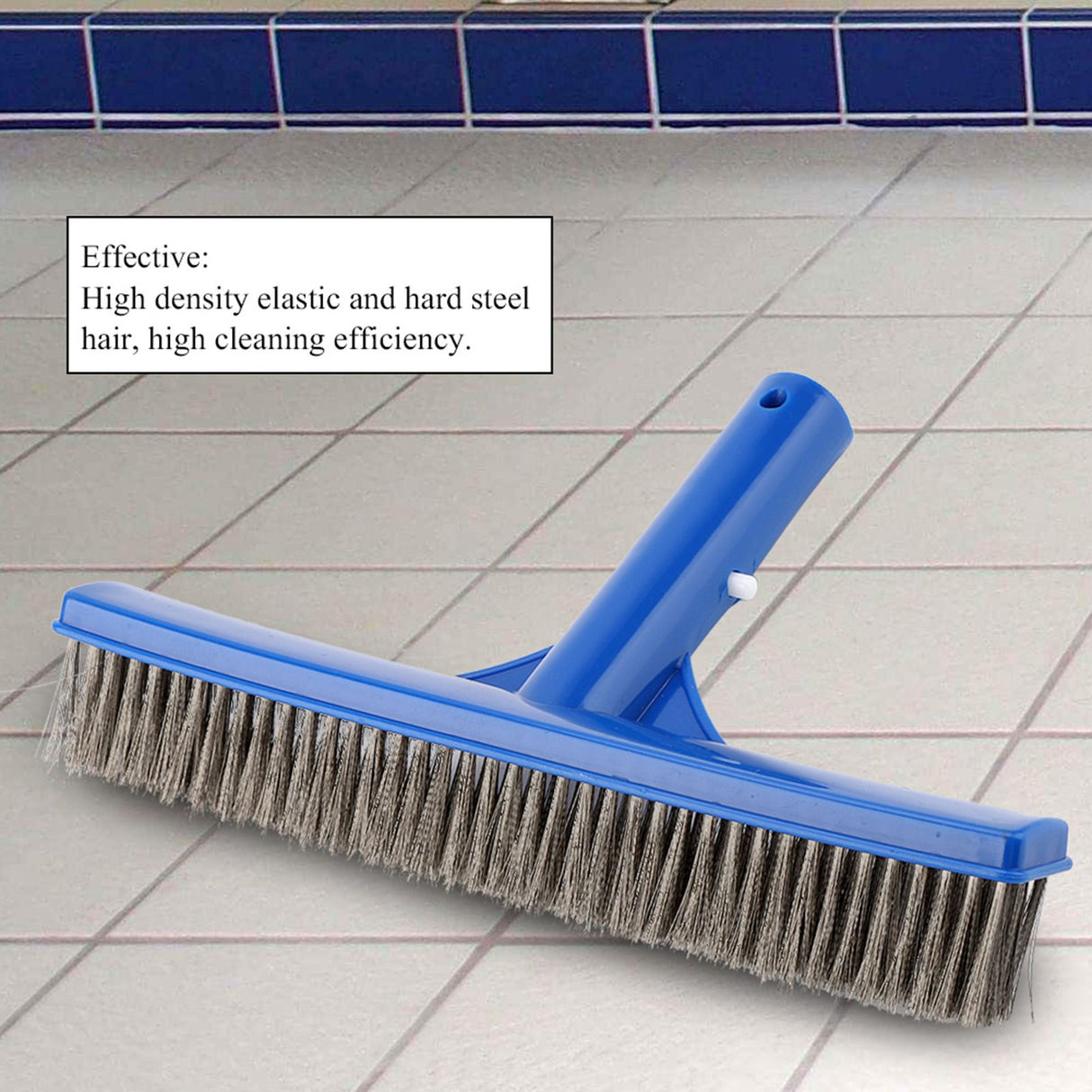 10in Swimming Pool Steel Brush Bottom Walls Cleaning Supplies for Pond Spa Hot Spring