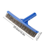 10in Swimming Pool Steel Brush Bottom Walls Cleaning Supplies for Pond Spa Hot Spring