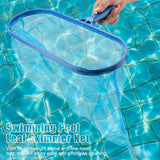 Blue Plastic Leaf Skimmer Fine Mesh Net Deep Bag Swimming Pool Pond Tub Cleaning Tool