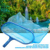 Blue Plastic Leaf Skimmer Fine Mesh Net Deep Bag Swimming Pool Pond Tub Cleaning Tool - Side View