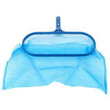 Blue Plastic Leaf Skimmer Fine Mesh Net Deep Bag Swimming Pool Pond Tub Cleaning Tool - 45-Degree Angle