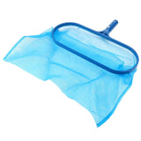 Blue Plastic Leaf Skimmer Fine Mesh Net Deep Bag Swimming Pool Pond Tub Cleaning Tool - Rear View