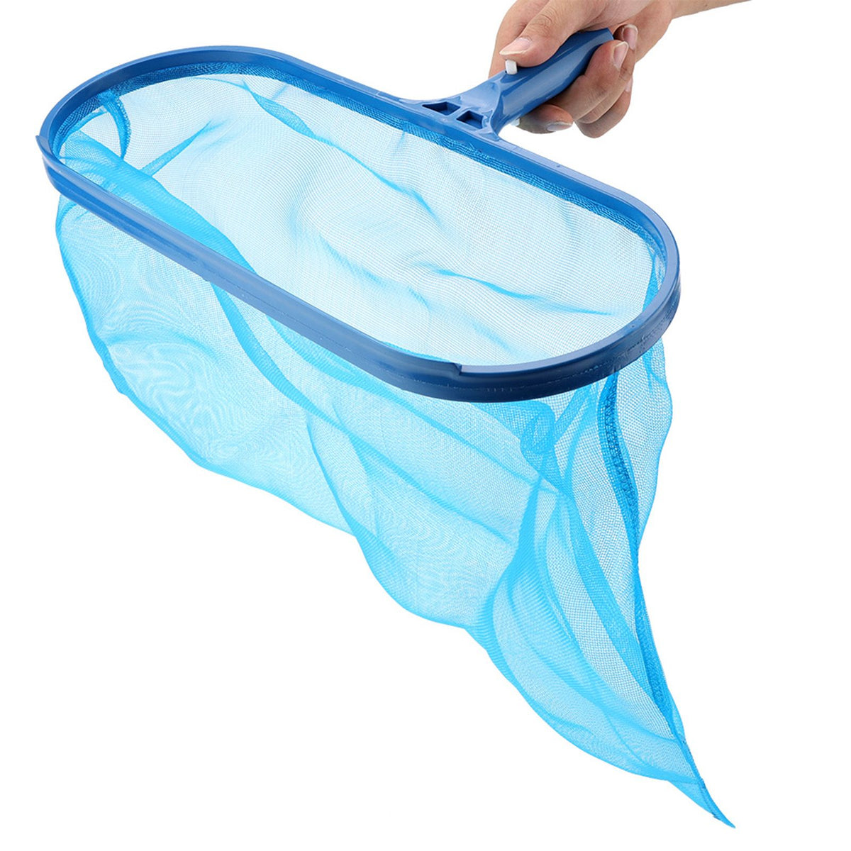 Blue Plastic Leaf Skimmer Fine Mesh Net Deep Bag Swimming Pool Pond Tub Cleaning Tool
