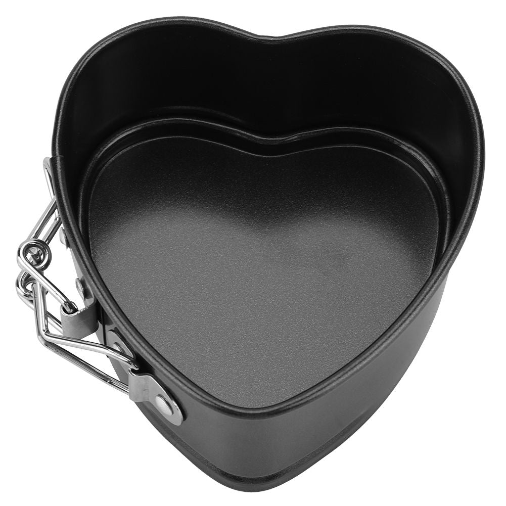 Carbon Steel Cake Mold with Removable Pan Tray Heart Shaped Baking Mould Nonstick Cookware