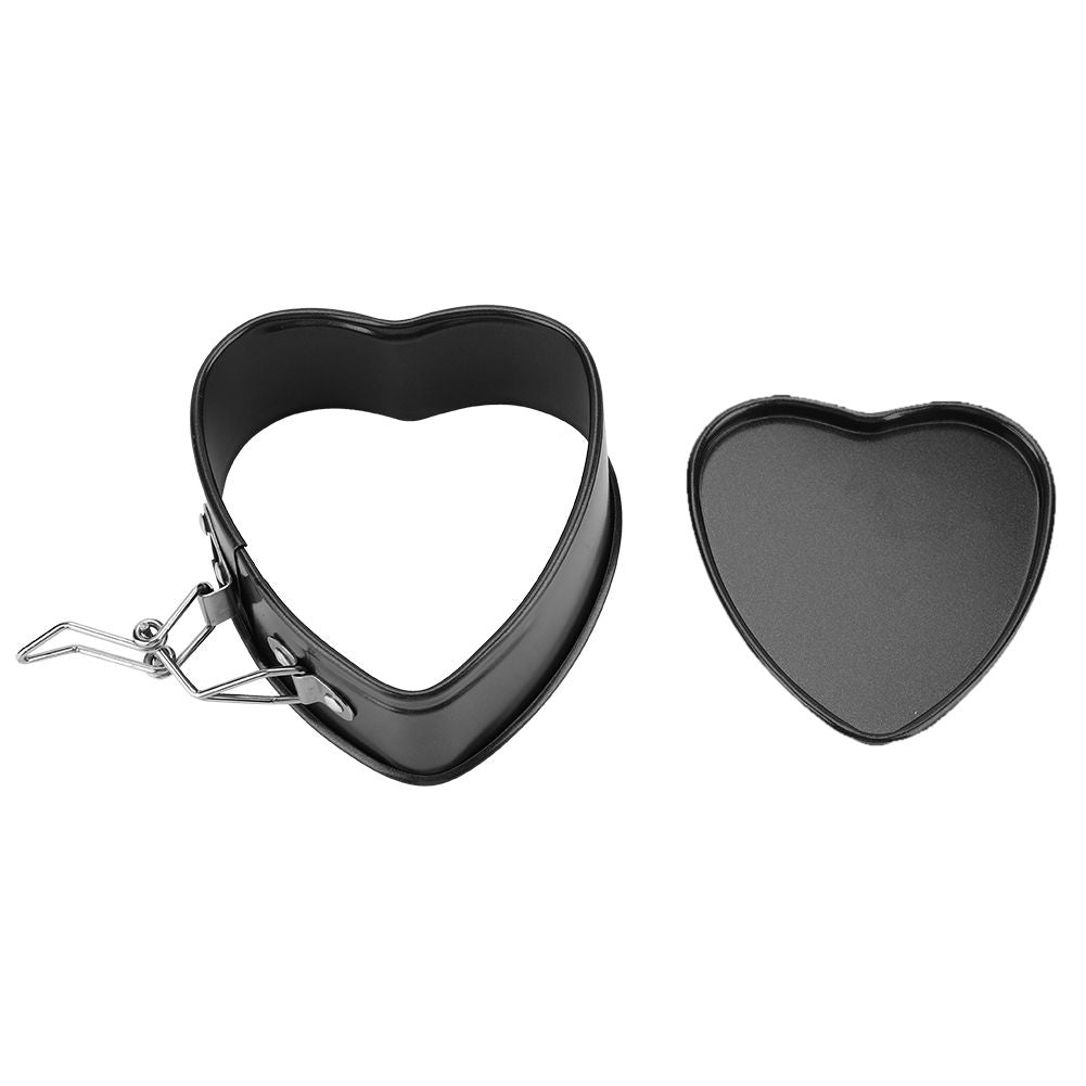 Carbon Steel Cake Mold with Removable Pan Tray Heart Shaped Baking Mould Nonstick Cookware