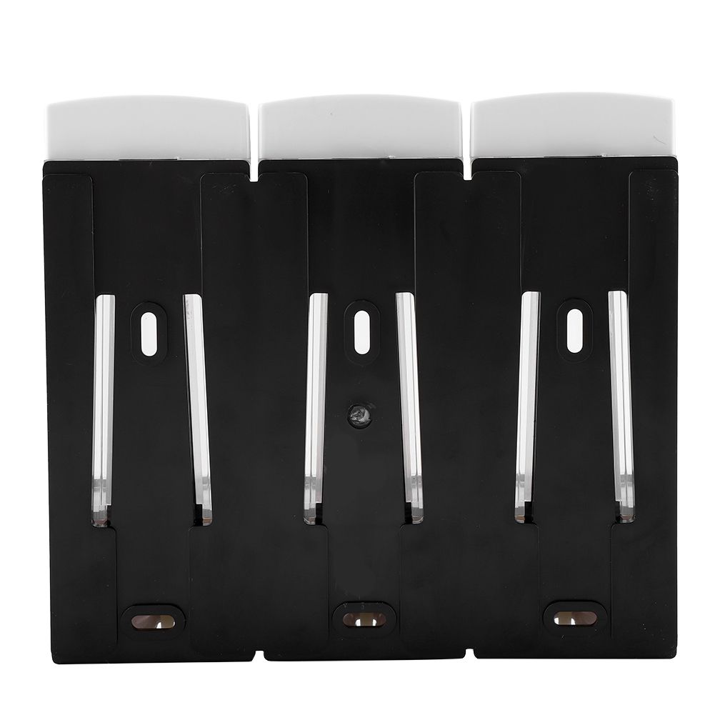 Wall Mounted 3-Chamber Liquid Lotion Shampoo Soap Dispenser Set Bathroom Accessories