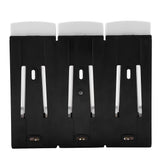 Wall Mounted 3-Chamber Liquid Lotion Shampoo Soap Dispenser Set Bathroom Accessories