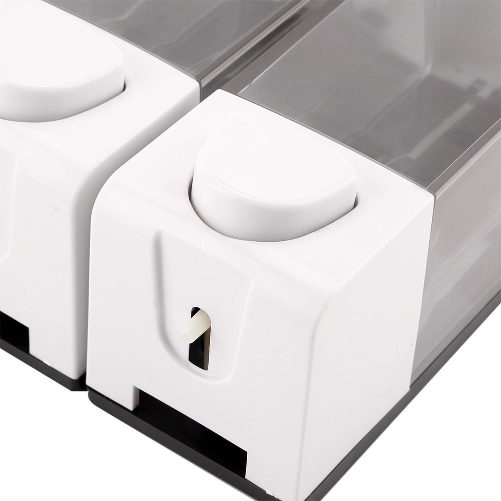 Wall Mounted 3-Chamber Liquid Lotion Shampoo Soap Dispenser Set Bathroom Accessories