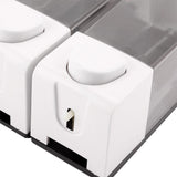 Wall Mounted 3-Chamber Liquid Lotion Shampoo Soap Dispenser Set Bathroom Accessories
