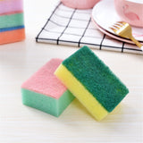 10pcs/ Set Durable Cleaning Sponge Kitchen Tool for Dishes Bowl Pot Pan - Rear View