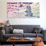 3Pcs Stone Pattern Canvas Wall Art Painting Printed Picture for Home Office Decor - Front View