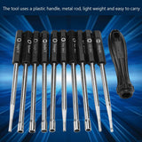 10 PCS Carburetor Adjustment Set Screwdriver Card Tool Splined Pacman Double D Type - Low Angle