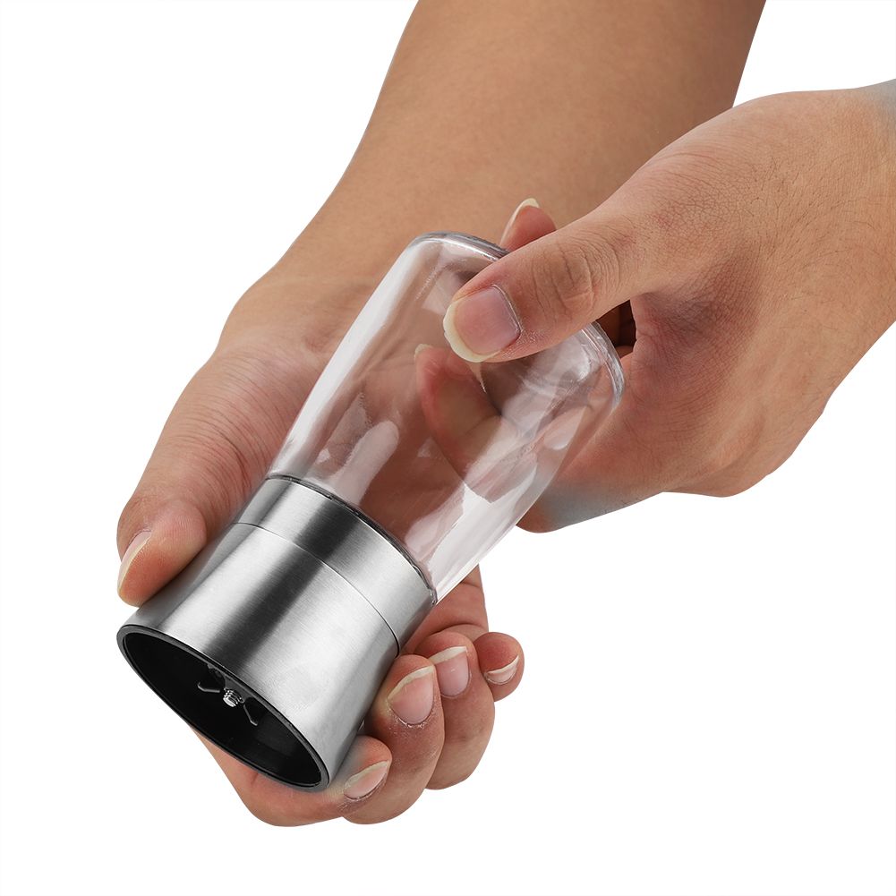 Stainless Steel Manual Pepper Herbs Mill Shaker Spices Salts Kitchen Grinding Tool