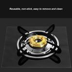 4Pcs Gas Range Stove Burner Covers Protector NOn Stick Oil Protection Mat Kitchen Tool(Black)
