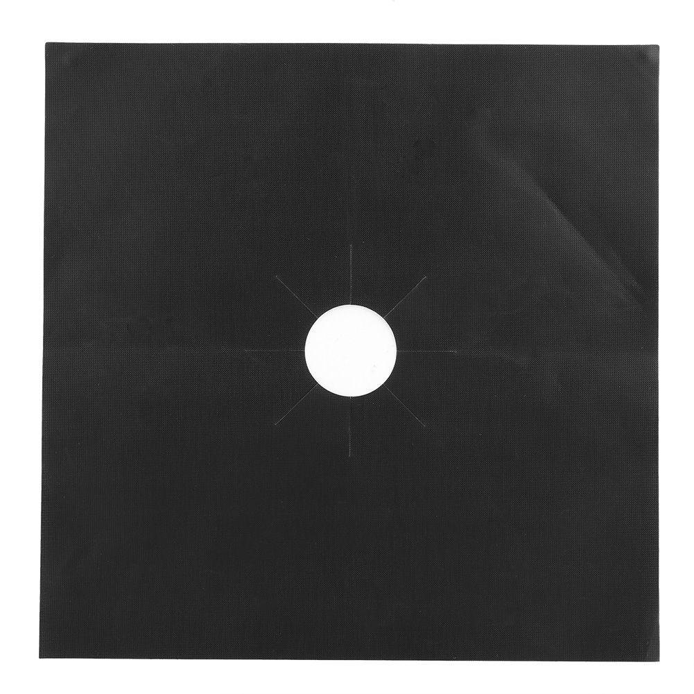 4Pcs Gas Range Stove Burner Covers Protector NOn Stick Oil Protection Mat Kitchen Tool(Black)