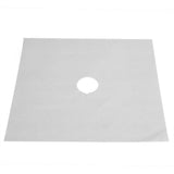 4Pcs Gas Range Stove Burner Covers Protector NOn Stick Oil Protection Mat Kitchen Tool(Silver)
