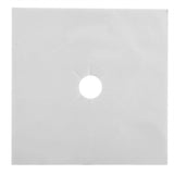 4Pcs Gas Range Stove Burner Covers Protector NOn Stick Oil Protection Mat Kitchen Tool(Silver) - Rear View