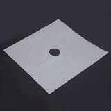4Pcs Gas Range Stove Burner Covers Protector NOn Stick Oil Protection Mat Kitchen Tool(Silver)