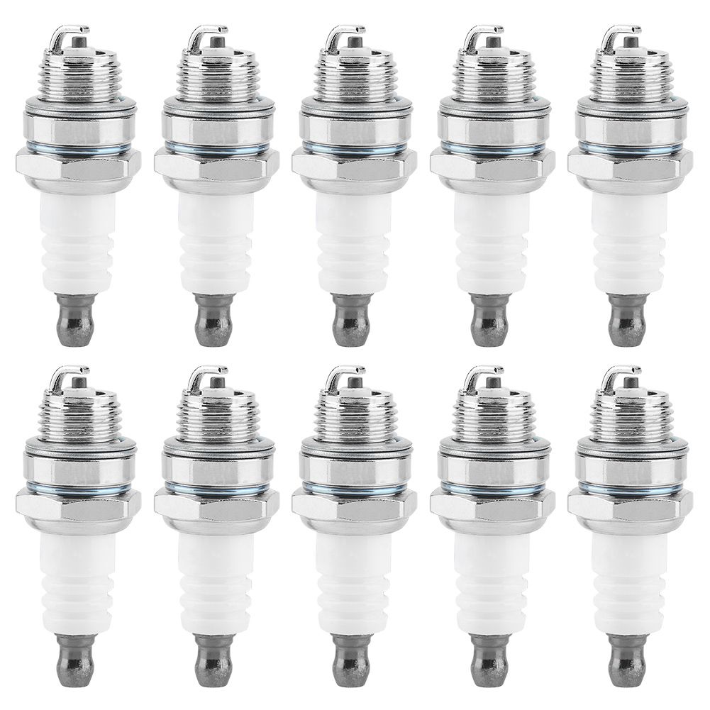 10Pcs Spark Plugs Brush Cutter Trimmer Chain Saw Replacement Accessories