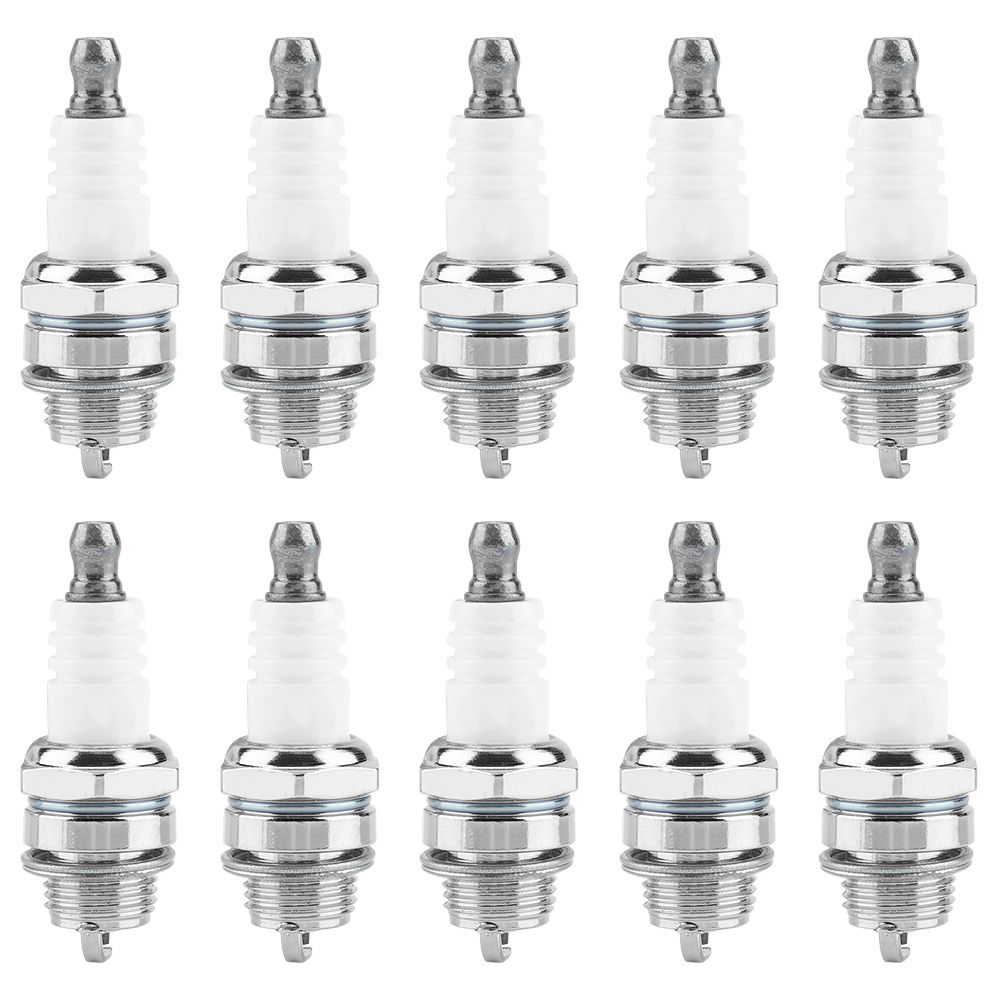 10Pcs Spark Plugs Brush Cutter Trimmer Chain Saw Replacement Accessories