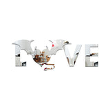 Love and Bat Pattern Wall Sticker for Living Room Backdrop Wall Bedroom