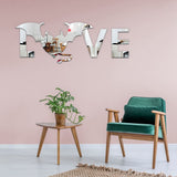 Love and Bat Pattern Wall Sticker for Living Room Backdrop Wall Bedroom - Front View