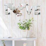 Love and Bat Pattern Wall Sticker for Living Room Backdrop Wall Bedroom