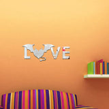 Love and Bat Pattern Wall Sticker for Living Room Backdrop Wall Bedroom