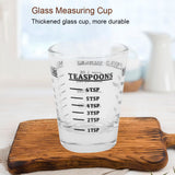 Small Glass Measuring Cup Oz / Ml / Teaspoon / Tablespoon 4 Scales 1ounce 30ml Kitchen Tool
