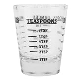 Small Glass Measuring Cup Oz / Ml / Teaspoon / Tablespoon 4 Scales 1ounce 30ml Kitchen Tool