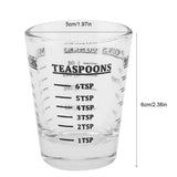 Small Glass Measuring Cup Oz / Ml / Teaspoon / Tablespoon 4 Scales 1ounce 30ml Kitchen Tool - Extra Image