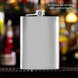Stainless Steel Flask Pocket Bottle for Whiskey Liquor Wine Alcohol(8oz) - Close-Up Angle