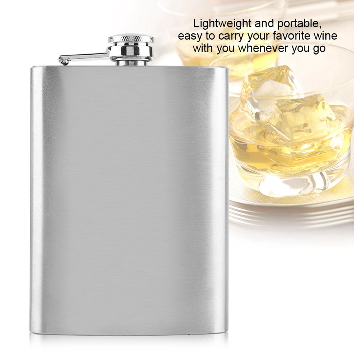 Stainless Steel Flask Pocket Bottle for Whiskey Liquor Wine Alcohol(8oz)