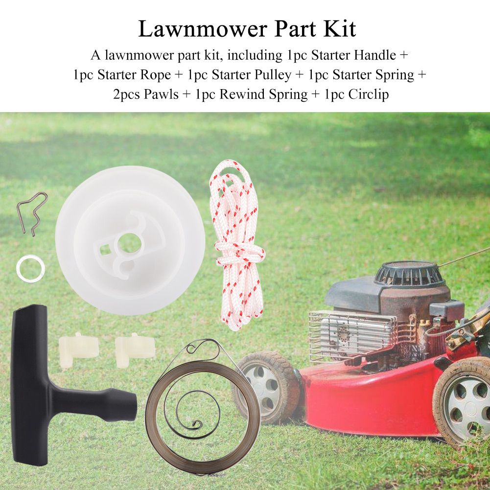 Pull Lawnmower Part Replacement Kit Starter Handle Pulley Rope Springs for 029 039 MS290 MS390