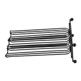Black Color Chrome Plating Iron Coffee Capsule Storage Rack for Holding 42 Pieces Capsules - 45-Degree Angle